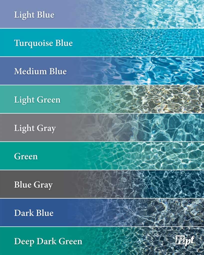 Bright blue pool plaster creates a refreshing, clean look for custom pool designs.